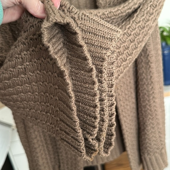 CHICO’S Crochet Open Cardigan Sweater Brown Neutral Bohemian Earthy Size Medium - Picture 13 of 16